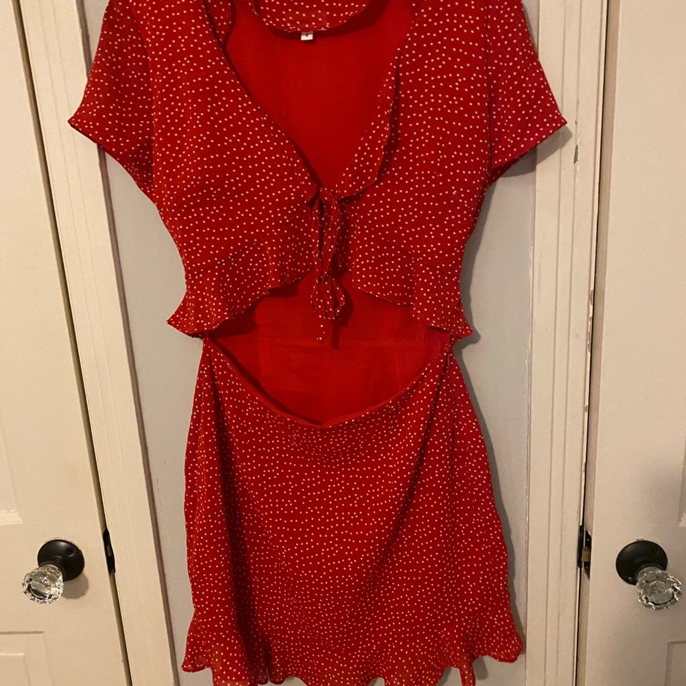 Superdown Mercy Polka Dot dress Small